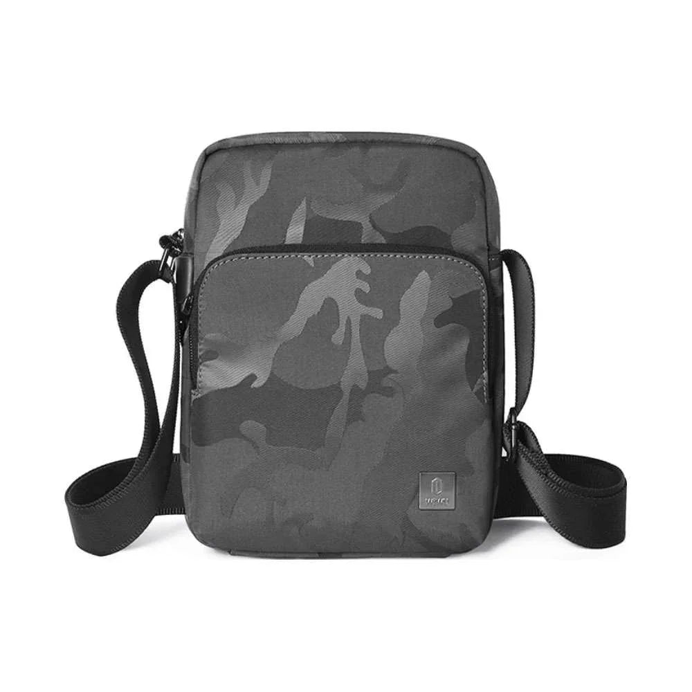 Wiwu Camou Crossbody Backpack With Charging Port - Black - Tashqila Wiwu Camou Crossbody Backpack With Charging Port - Black - Tashqila